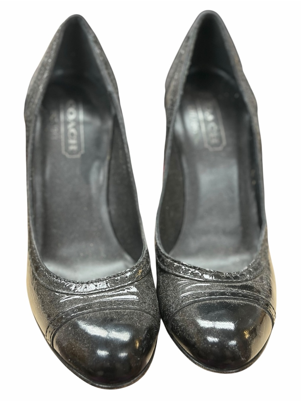 Paolo Black Patent Leather Loafer Pumps Women’s Size 8